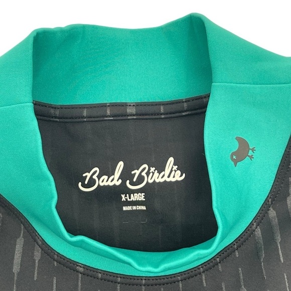 Bad Birdie Women’s Size XL The Links Mock Neck Crop Cattail Black Beauty Top NWT - Picture 5 of 10